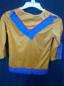 Kids Costumes to Hire - Brown & Blue Indian Top